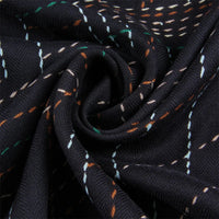 'The Blueprint' Silk Cashmere Square Scarf — vista laterale