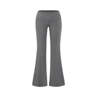 "The Classic" Folded Low Waist Cotton Jersey Flared Sweatpant Joggers Trousers — vista frontale