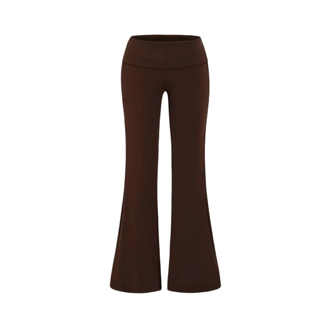"The Classic" Folded Low Waist Cotton Jersey Flared Sweatpant Joggers Trousers — vista posteriore