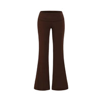 "The Classic" Folded Low Waist Cotton Jersey Flared Sweatpant Joggers Trousers — vista posteriore