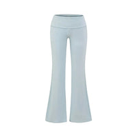 "The Classic" Folded Low Waist Cotton Jersey Flared Sweatpant Joggers Trousers — dettaglio