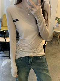 Thin Undershirt Long Sleeve Top — dettaglio del tessuto