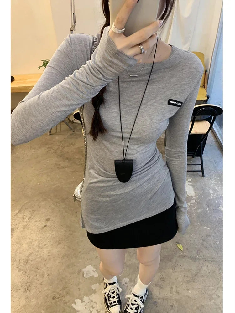 Thin Undershirt Long Sleeve Top — vista completa
