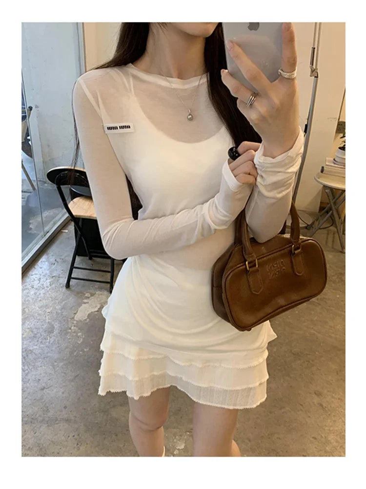 Thin Undershirt Long Sleeve Top — in alternativa