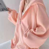 Thin Womens Full Zip Up Hoodie — vista posteriore