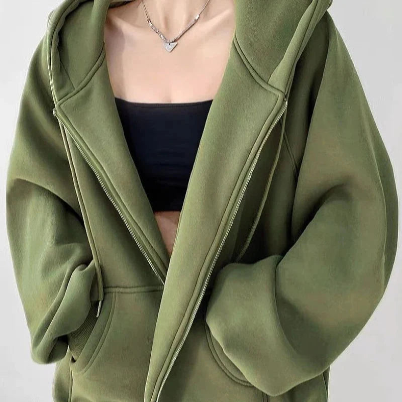 Thin Womens Full Zip Up Hoodie — dettaglio della stampa