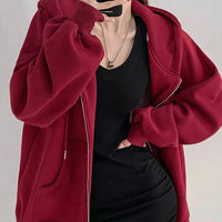 Thin Womens Full Zip Up Hoodie — dettaglio del tessuto