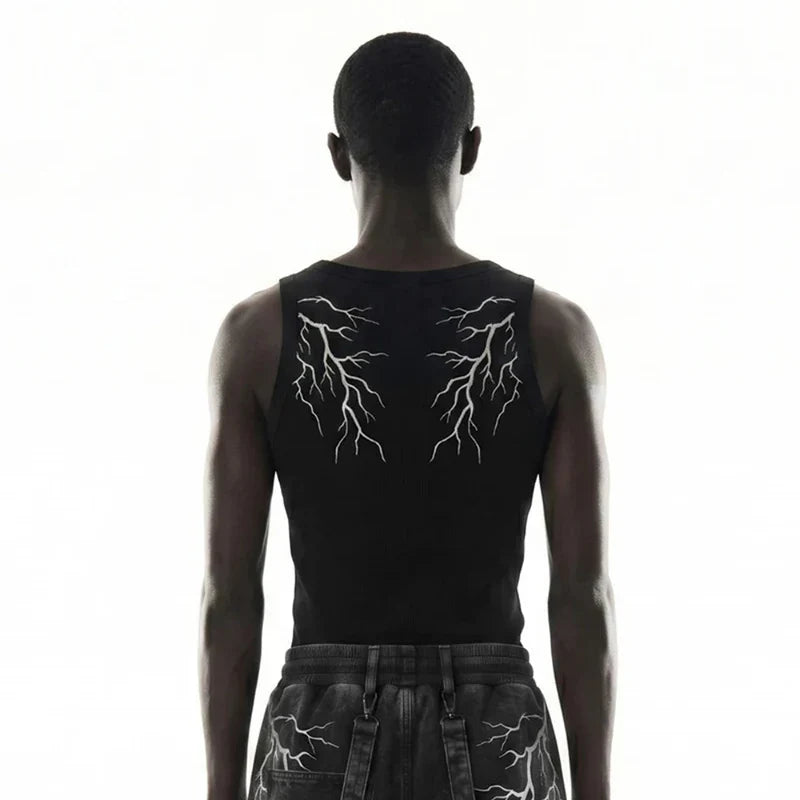Thunder & Lightening Tank Top — dettaglio della stampa