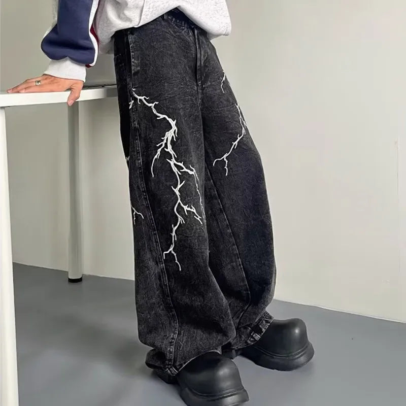 Thunder and Lightning Black Baggy Jeans — in alternativa