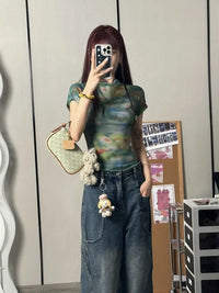 Tie Dye Grunge Mesh T shirt — in alternativa
