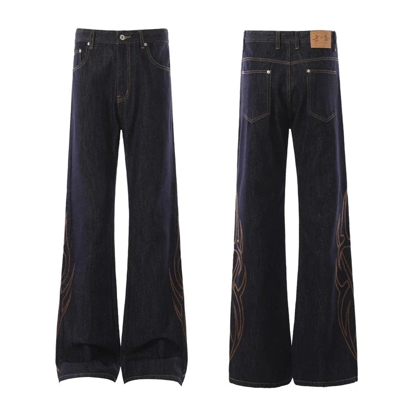 Totem Embroidered Washed Jeans — vista laterale
