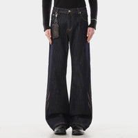 Totem Embroidered Washed Jeans — vista frontale