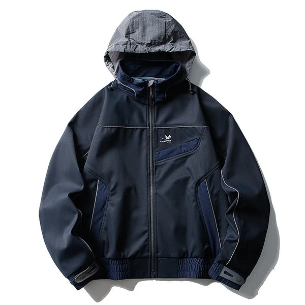 Track Soft Shell Best Windbreaker Jacket Coat — vista frontale