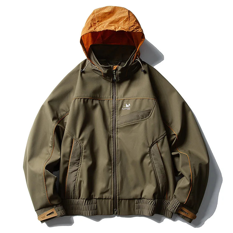 Track Soft Shell Best Windbreaker Jacket Coat — vista posteriore