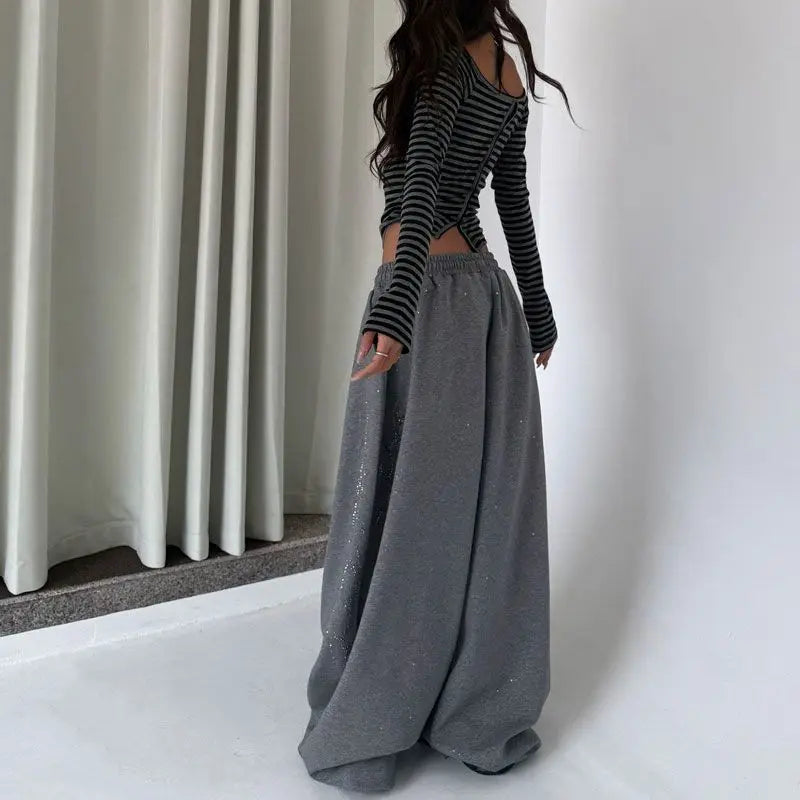 Tribal Rhinestone Oversized Sweatpants Joggers Trousers — dettaglio della stampa