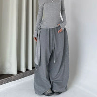 Tribal Rhinestone Oversized Sweatpants Joggers Trousers — vista frontale