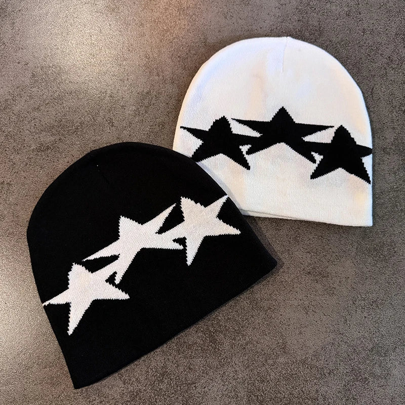 Triple Star Pentagram Beanie — dettaglio del tessuto