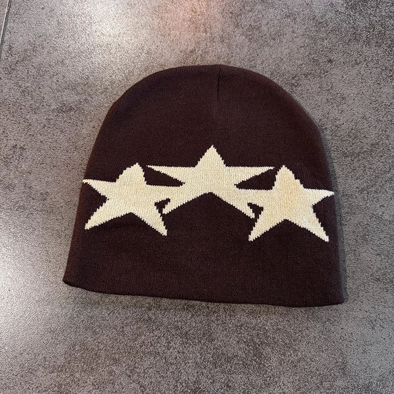 Triple Star Pentagram Beanie — dettaglio della stampa