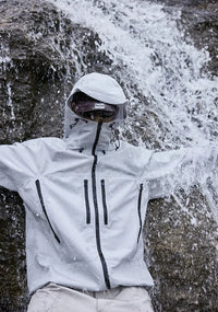 TripleGuard HardShell Sealed Outdoor Waterproof Jacket Coat — vista posteriore