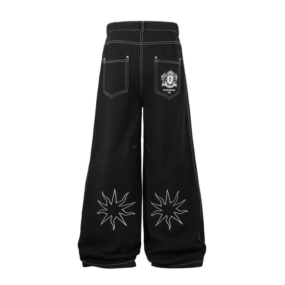 Two Lions Embroidered Graphic Denim Jeans — in alternativa
