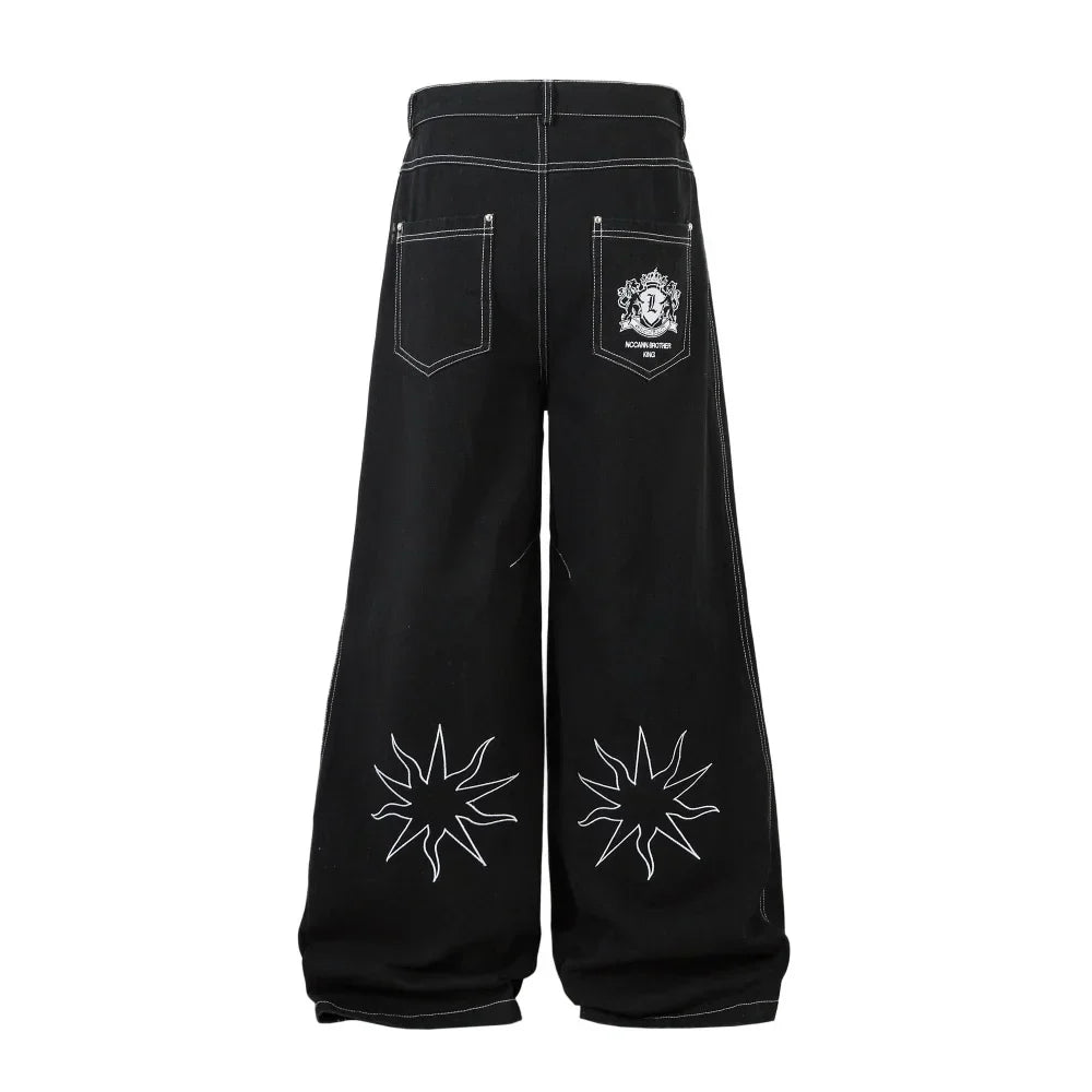 Two Lions Embroidered Graphic Denim Jeans — in alternativa