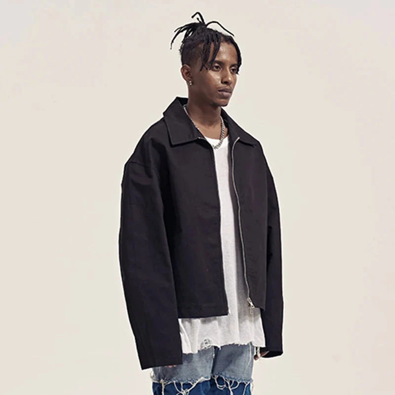Two Way Zip Up Jacket Coat — dettaglio