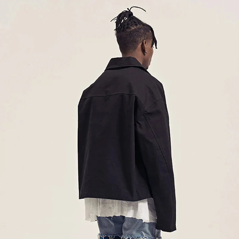 Two Way Zip Up Jacket Coat — vista laterale