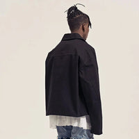 Two Way Zip Up Jacket Coat — vista laterale
