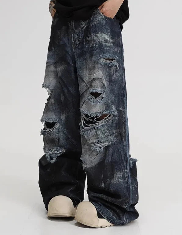 Ultra Ripped Baggy Jeans — dettaglio della stampa