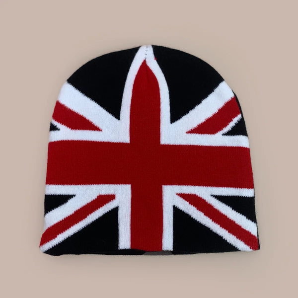 Y2K Union Jack Graphic Beanie