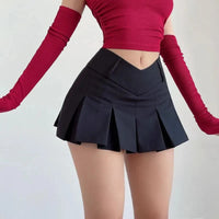 V Waist Mini Skirt — vista frontale
