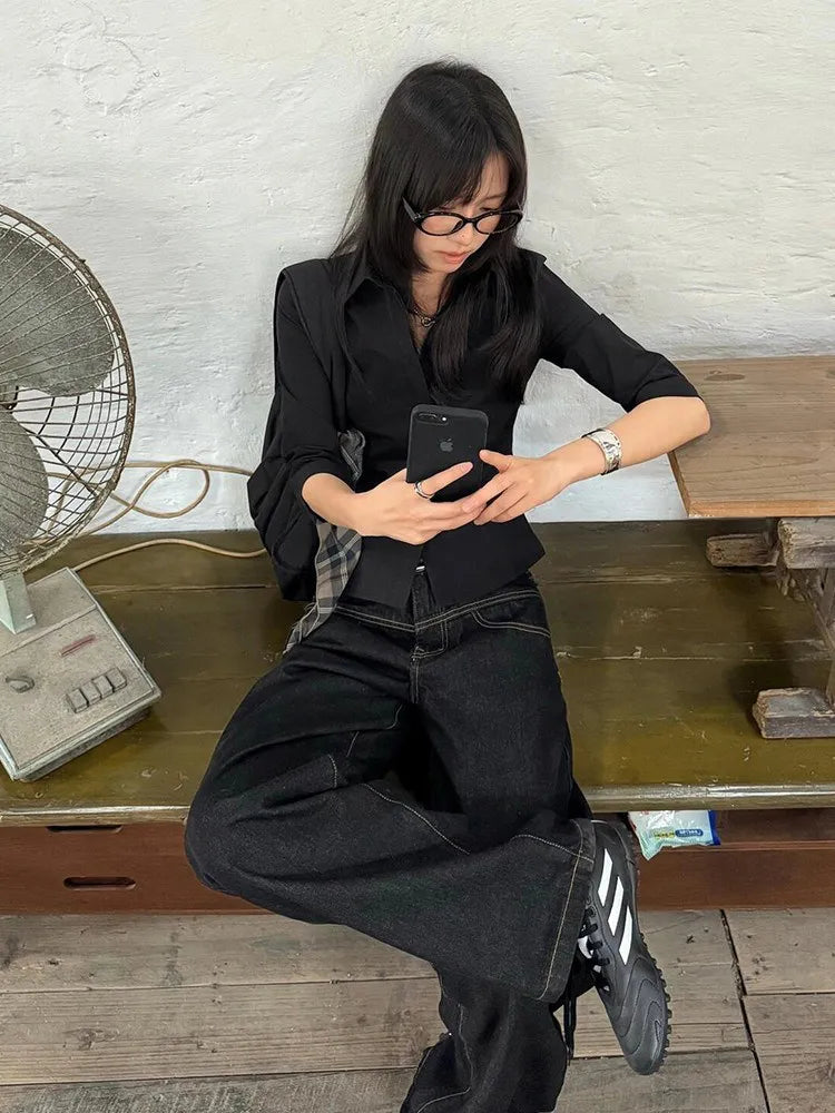 Vintage Casual Three Quarter Button Up Shirt — in alternativa
