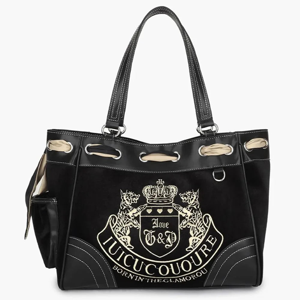 Vintage Couture Velvet Handbag — vista frontale