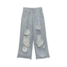 Y2K Vintage Grey Distressed Sweatpants Joggers Trousers