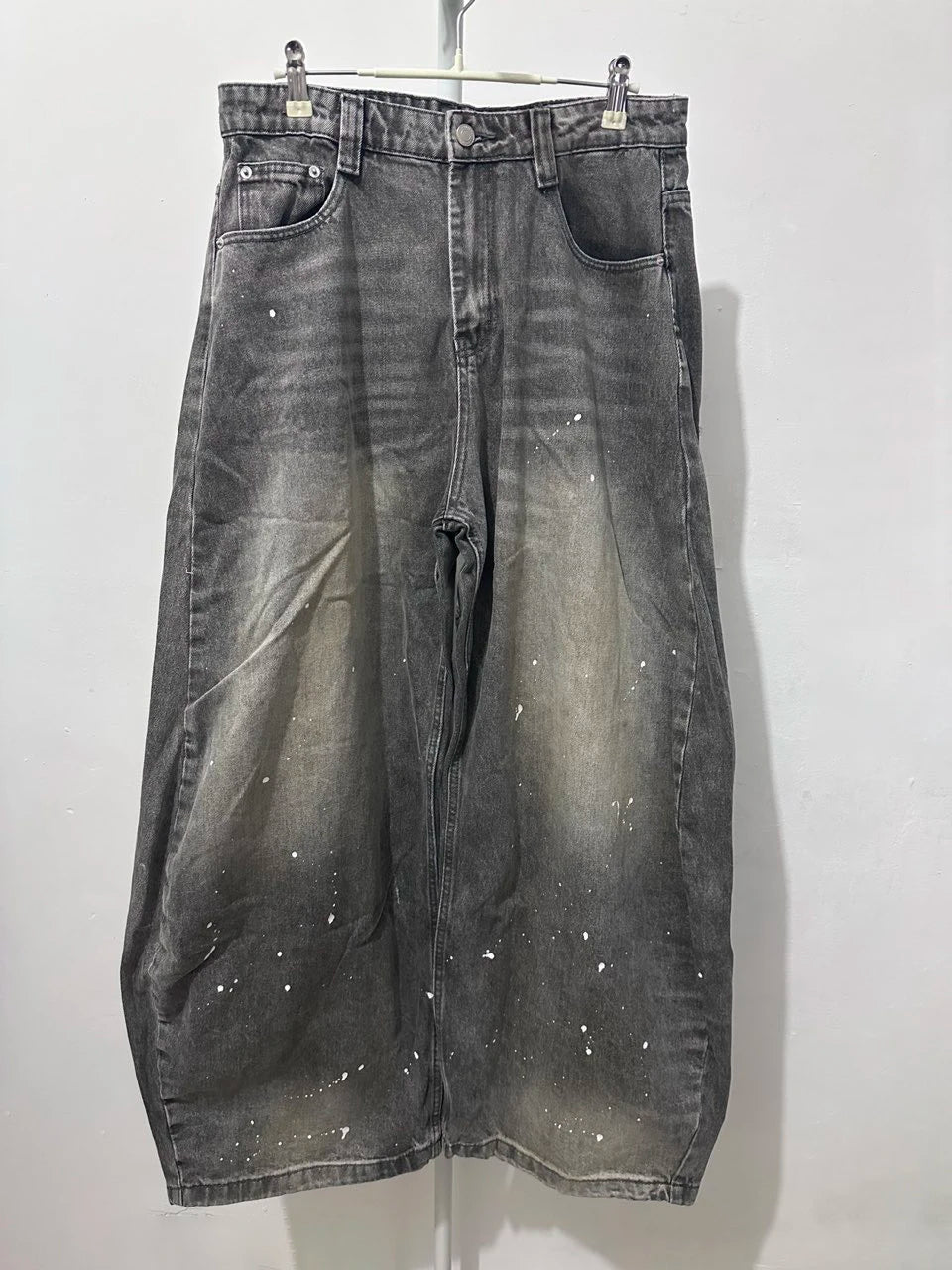 Vintage Heavy Baggy Denim Barrel Jeans — vista frontale