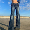 Y2K Vintage Low Waisted Skinny Flare Jeans