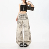 Y2K Vintage Print Wide Leg Baggy Jeans