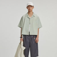 Vintage Short Sleeve Button Down Shirt — vista posteriore