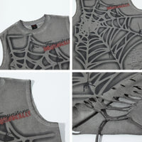 Vintage Spider Web Distressed Tank Top — in alternativa