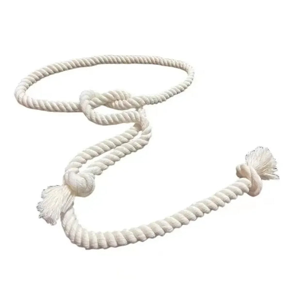 Vintage Thick Rope Belt — vista frontale