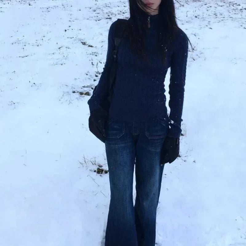 Vintage Turtleneck Sweater — dettaglio del tessuto