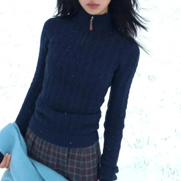 Vintage Turtleneck Sweater — vista frontale