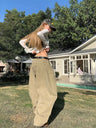 Y2K Vintage Wash Wide Leg Barrel Cargo Jeans
