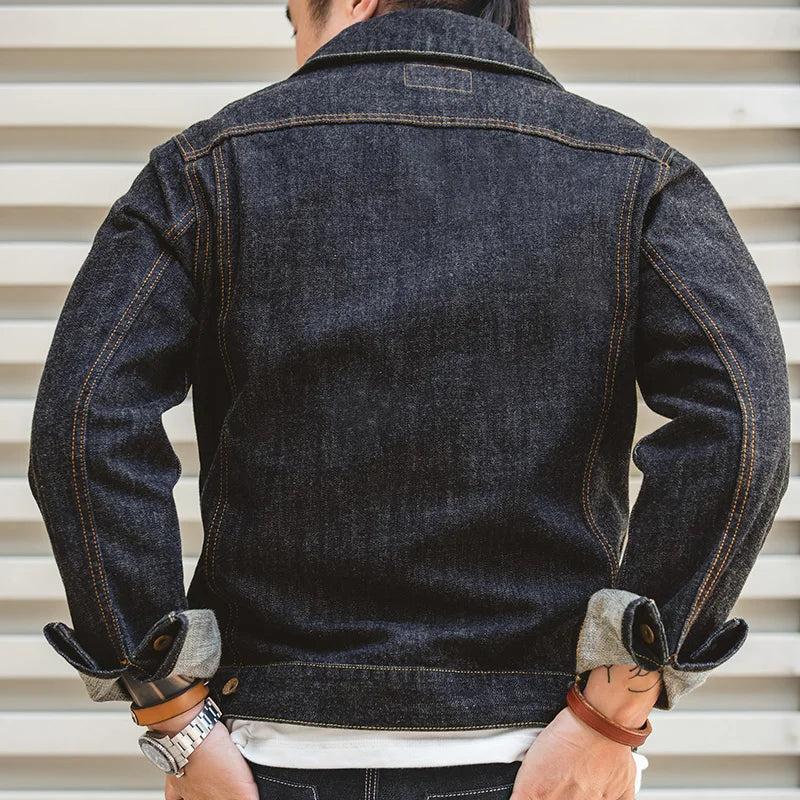 Vintage Washed Denim Jacket — vista laterale