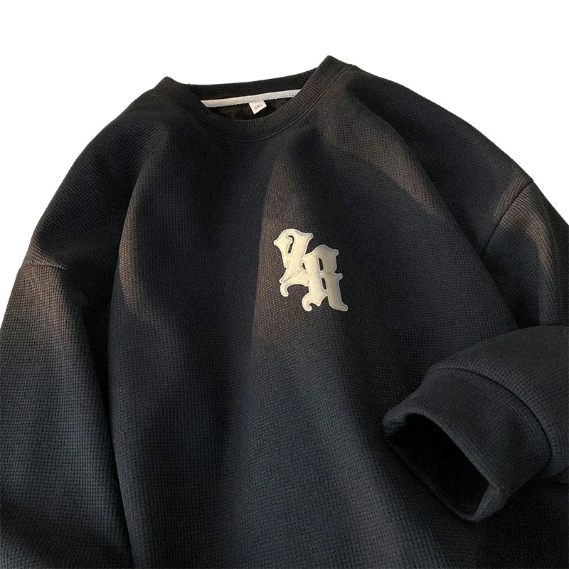 Waffle Print Sweatshirt — dettaglio del tessuto