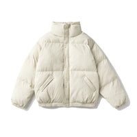 Waffle Shell Padded Puffer Jacket Coat — vista frontale