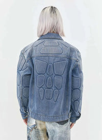 Washed Armour Panel Denim Jacket — in alternativa