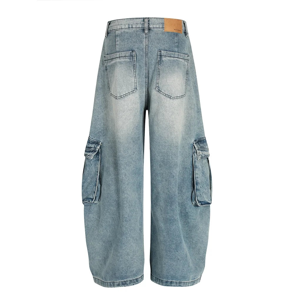 Washed Baggy Barrel Cargo Jeans — in alternativa