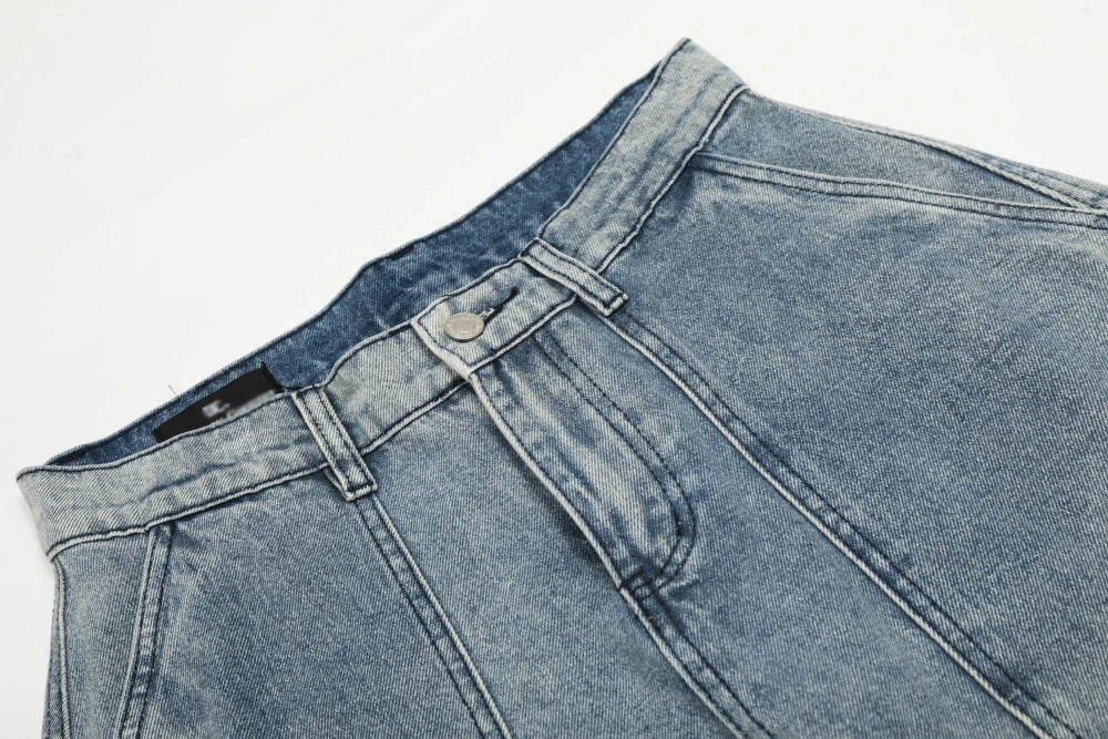 Washed Baggy Barrel Cargo Jeans — vista laterale