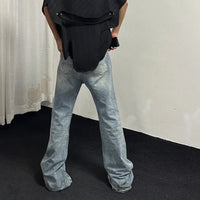 Washed Boot Cut Blue Jeans — dettaglio della stampa